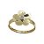 Anel Flor Ouro 18k Zircônia - Imagem 1