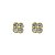 Brinco Trevo Quatro Folhas Ouro 18k Zircônia - Imagem 1