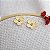 Brinco Flor Ouro 18k Zircônia - Imagem 8
