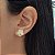 Brinco Flor Ouro 18k Zircônia - Imagem 4