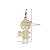 Pingente Menina Flor Ouro 18k - Imagem 3