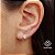 Brinco Argola Flor Ouro 18k Zircônias - Imagem 1