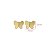 Brinco Infantil Borboleta Ouro 18k - Imagem 3