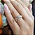 Anel Solitário Brilhante Moissanite Duo de Ouro 18k - Imagem 3