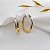 Brinco Argola Cadeado Dois Tons Ouro 18k - Imagem 7