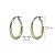Brinco Argola Cadeado Dois Tons Ouro 18k - Imagem 3