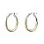 Brinco Argola Cadeado Dois Tons Ouro 18k - Imagem 10