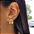 Brinco Meia Argola Ouro 18k - Imagem 2