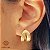 Brinco Meia Argola Ouro 18k - Imagem 1
