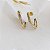 Brinco Meia Argola Duo de Cores Ouro 18k Diamante - Imagem 3