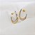 Brinco Meia Argola Duo de Cores Ouro 18k Diamante - Imagem 9