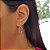 Brinco Gota Ouro 18k Diamante - Imagem 5