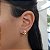 Brinco Meia Argola Ouro 18k Zircônia - Imagem 2