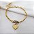 Pulseira Berloque Coração Ouro 18k - Imagem 7