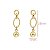 Brinco Elos com Esfera Ouro 18k - Imagem 4