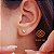 Brinco Coração Ouro 18k Brilhante Moissanite 50Pts - Imagem 1