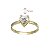 Anel Solitário Coração Ouro 18k - Brilhante Moissanite 90Pts - Imagem 3