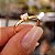 Anel Solitário Coração Ouro 18k - Brilhante Moissanite 25Pts - Imagem 1