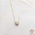 Kit Cordão + Pingente Coração Brilhante Moissanite 90pts Ouro 18k - Imagem 1