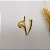 Pingente Letra V Filigrana Ouro 18k - Imagem 2