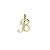 Pingente Letra B Ouro 18k Zircônia - Imagem 1
