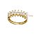 Anel Navetes Ouro 18k - Brilhante Moissanite 176pts - Imagem 3