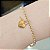 Pulseira Elo Português Pingente Coração Com Chave Ouro 18k - Imagem 7