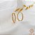 Brinco Argola Ouro 18k Zircônias - Imagem 1