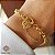 Pulseira Elo Português Fecho Coração Ouro 18k - Imagem 1