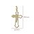 Pingente Cruz Face de Cristo Ouro 18k - Imagem 4