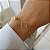 Pulseira Trevo e Corações Ouro 18k - 17cm - Imagem 7