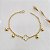 Pulseira Trevo e Corações Ouro 18k - 17cm - Imagem 3