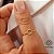 Anel Minimalista Hexágono Ouro 18k - Imagem 1