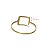 Anel Minimalista Quadrado Ouro 18k - Imagem 4