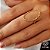 Anel Oval Esferas em Ouro 18k - Imagem 1
