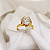 Anel Solitário Flor Ouro 18k e Moissanite 9mm - Imagem 2