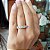 Anel Meia Aliança Prata 925 Moissanite - Imagem 8