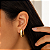 Brinco Meia Argola Curva Bold Ouro 18K - Imagem 3