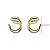 Brinco Meia Argola Dupla Ouro 18k - Imagem 6