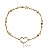 Pulseira Coração Vazado com Esferas Ouro 18k - Imagem 5