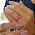 Anel Navete Ouro 18k Rubi e Diamante - Imagem 3
