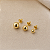 Kit 3 Pares Brinco Bola Ouro 18k - Imagem 3
