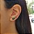 Kit 3 Pares Brinco Ponto de Luz Verde Ouro 18k - Imagem 3