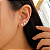 Kit 3 Pares Brinco Ponto de Luz Zircônia Branca Ouro 18k - Imagem 6