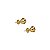Kit 3 Pares Brinco Ponto de Luz Champanhe Ouro 18k - Imagem 4