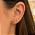 Kit 3 Pares Brinco Ponto de Luz Champanhe Ouro 18k - Imagem 1