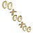 Kit 3 Pares Brinco Argola Ouro 18k - Imagem 2