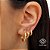 Kit 3 Pares Brinco Argola Ouro 18k - Imagem 1