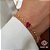 Pulseira Coração Zircônia Vermelha Ouro 18k - Imagem 1