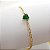 Pulseira Coração Zircônia Verde Ouro 18k - Imagem 8